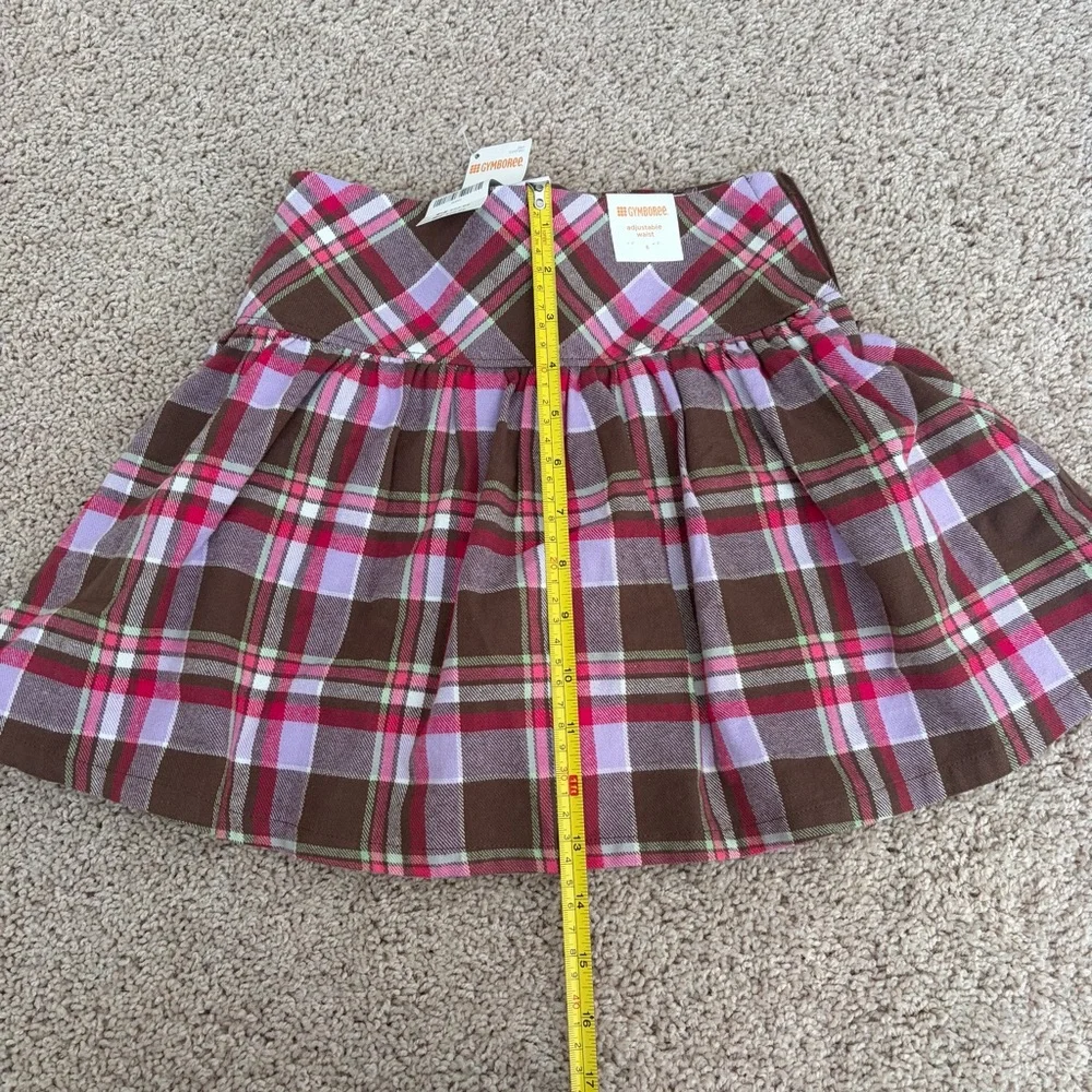 Gymboree NWT Pink, Lavender and Brown Plaid Mini Skirt/Skort size 6